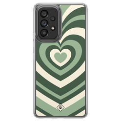 Casimoda Samsung Galaxy A52 hybride hoesje - Groen hart swirl