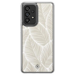 Casimoda Samsung Galaxy A52 hybride hoesje - Palmy leaves beige