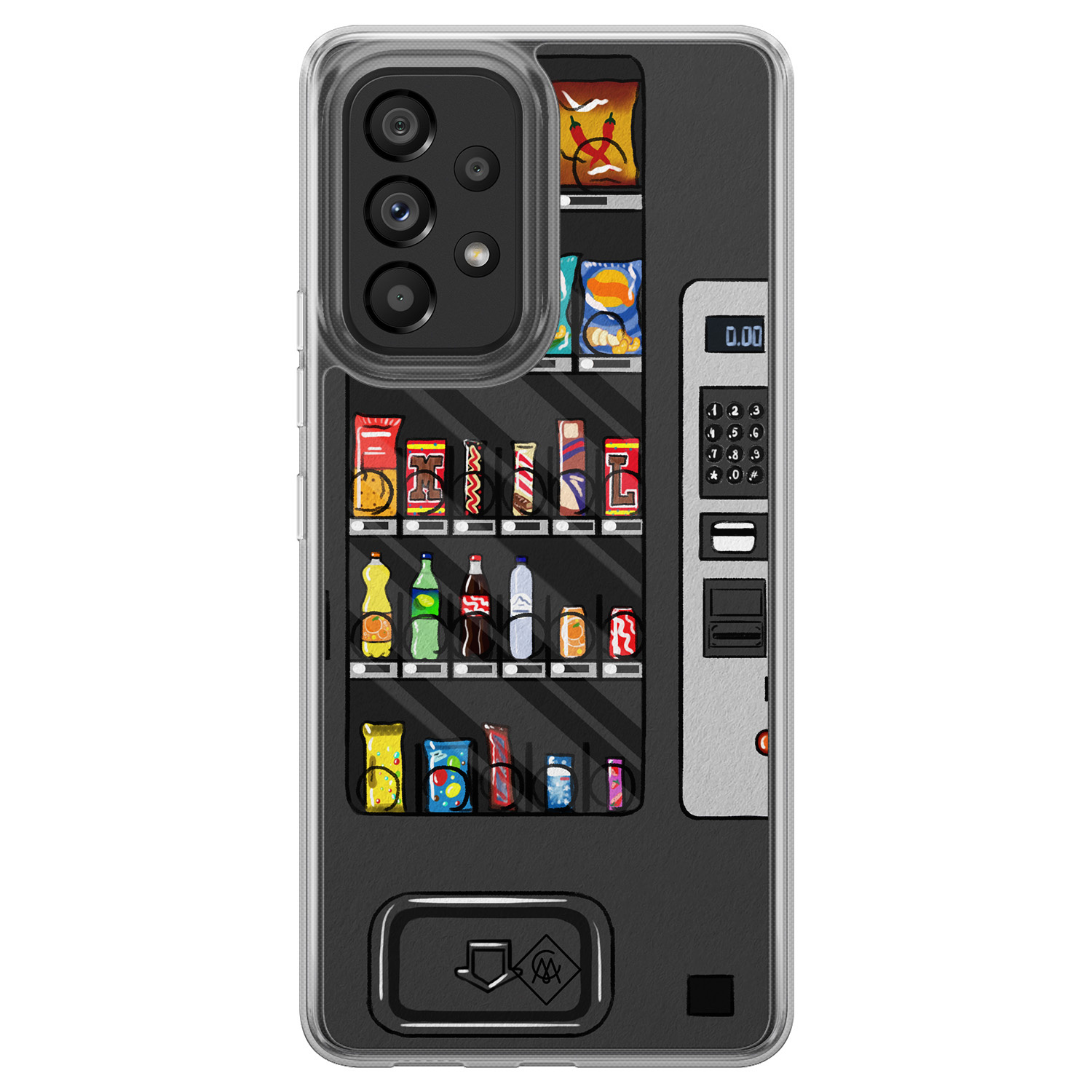Samsung Galaxy A52 5G hoesje siliconen - Snoepautomaat - Casimoda® 2-in-1 case hybride - Schokbestendig - Snoep - Verhoogde randen - Multi, Transparant