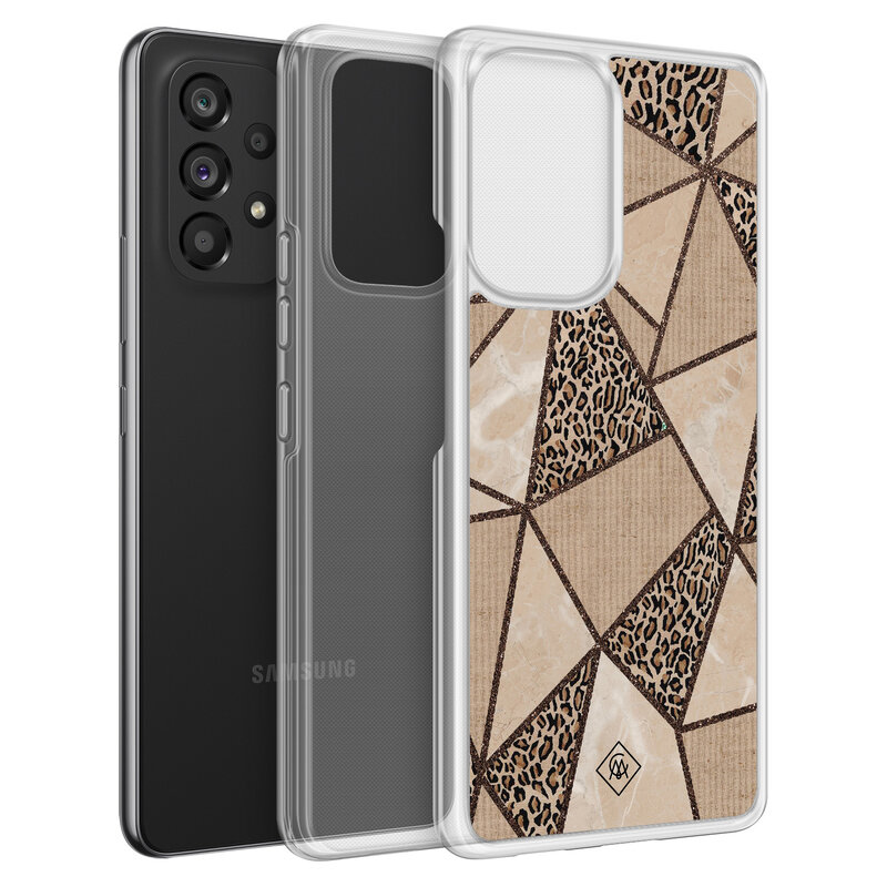 Casimoda Samsung Galaxy A52 hybride hoesje - Leopard abstract