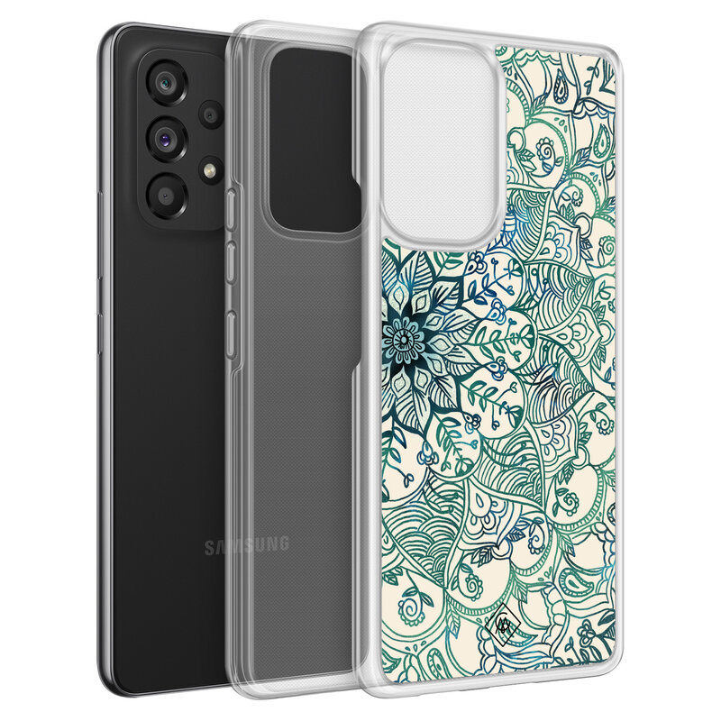 Casimoda Samsung Galaxy A52 hybride hoesje - Mandala blauw