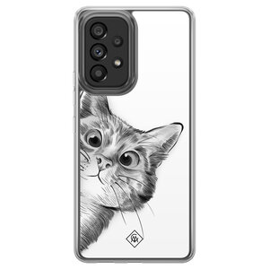 Casimoda Samsung Galaxy A52 hybride hoesje - Kat kiekeboe