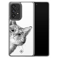 Casimoda Samsung Galaxy A52 hybride hoesje - Kat kiekeboe