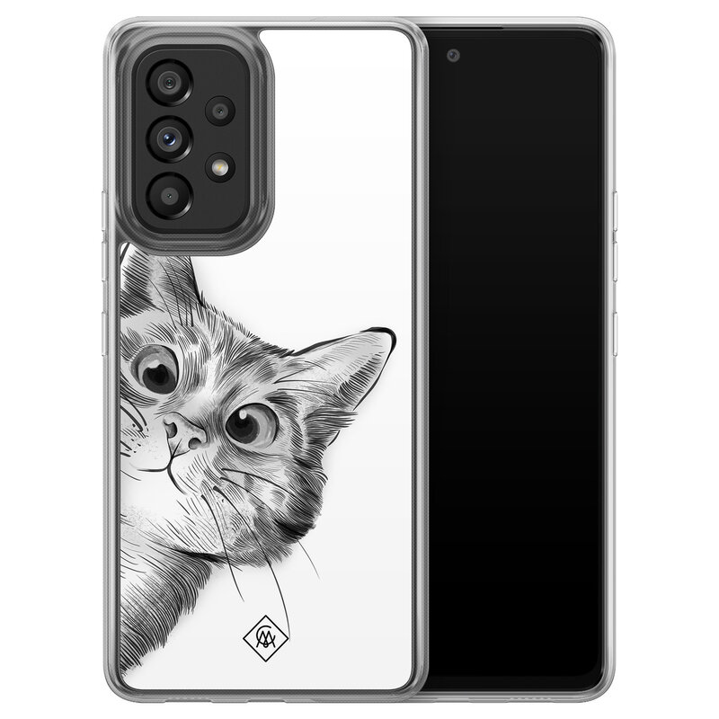 Casimoda Samsung Galaxy A52 hybride hoesje - Kat kiekeboe