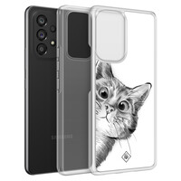 Casimoda Samsung Galaxy A52 hybride hoesje - Kat kiekeboe