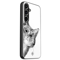 Casimoda Samsung Galaxy A55 hoesje - Peekaboo kat