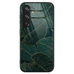 Casimoda Samsung Galaxy S24 glazen hardcase - Monstera leaves