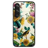 Casimoda Samsung Galaxy S24 glazen hardcase - Sunflowers