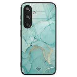 Casimoda Samsung Galaxy S24 glazen hardcase - Touch of mint