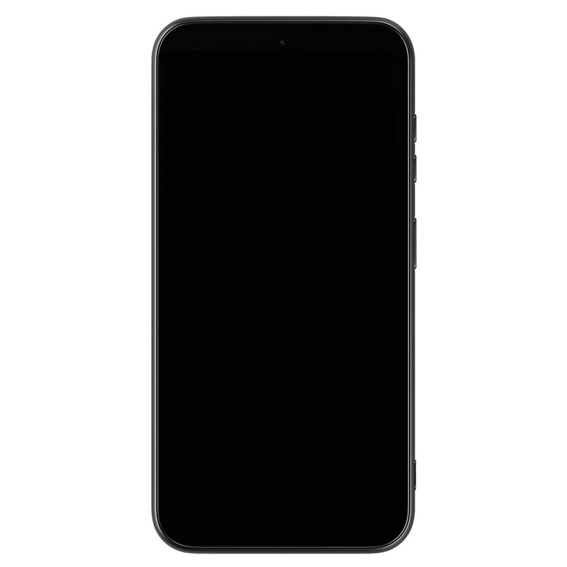 Casimoda Samsung Galaxy S24 glazen hardcase - Abstract gezicht bruin