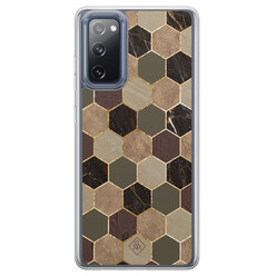 Casimoda Samsung Galaxy S20 FE hybride hoesje - Kubus groen bruin