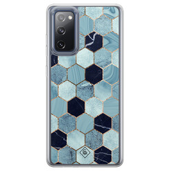 Casimoda Samsung Galaxy S20 FE hybride hoesje - Blue cubes