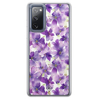 Casimoda Samsung Galaxy S20 FE hybride hoesje - Floral violet