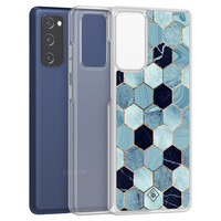 Casimoda Samsung Galaxy S20 FE hybride hoesje - Blue cubes