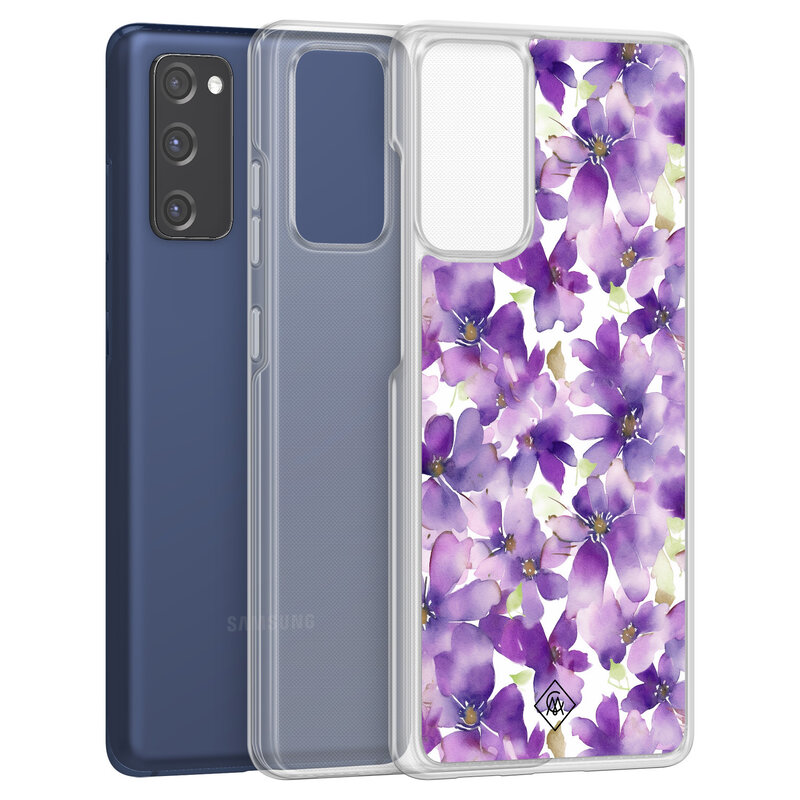 Casimoda Samsung Galaxy S20 FE hybride hoesje - Floral violet
