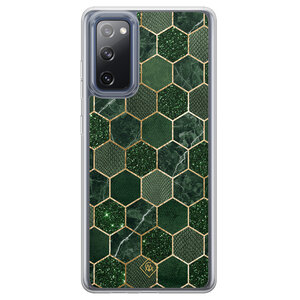 Casimoda Samsung Galaxy S20 FE hybride hoesje - Kubus groen