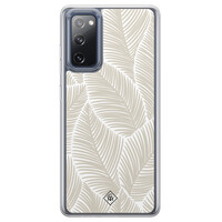 Casimoda Samsung Galaxy S20 FE hybride hoesje - Palmy leaves beige