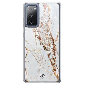 Casimoda Samsung Galaxy S20 FE hybride hoesje - Marmer goud