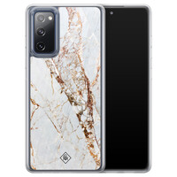 Casimoda Samsung Galaxy S20 FE hybride hoesje - Marmer goud