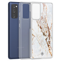 Casimoda Samsung Galaxy S20 FE hybride hoesje - Marmer goud