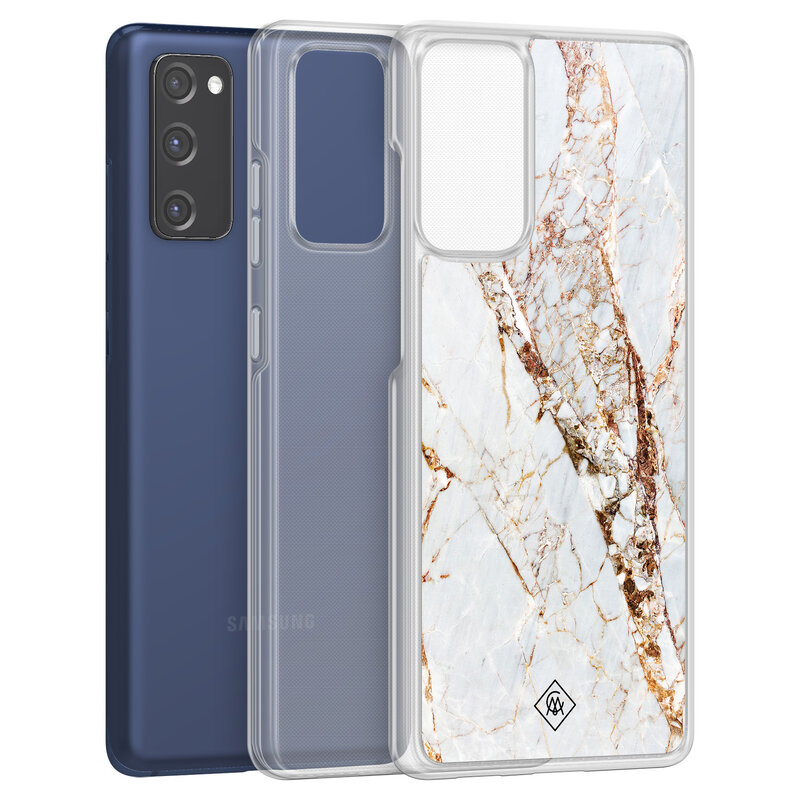 Casimoda Samsung Galaxy S20 FE hybride hoesje - Marmer goud