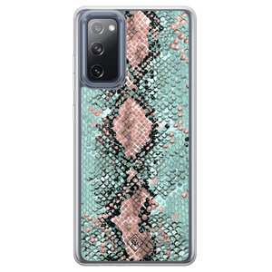 Casimoda Samsung Galaxy S20 FE hybride hoesje - Snake pastel