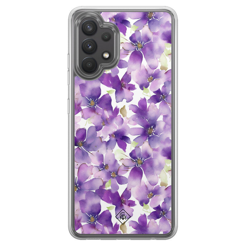 Casimoda Samsung Galaxy A32 4G  hybride hoesje - Floral violet