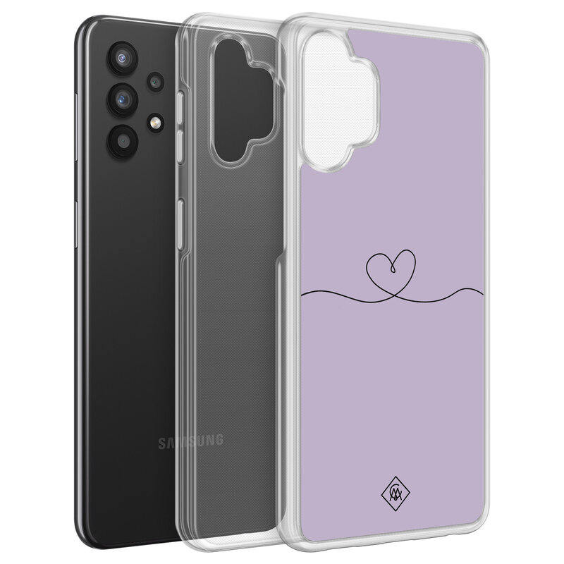 Casimoda Samsung Galaxy A32 4G  hybride hoesje - Hart lila