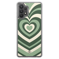 Casimoda Samsung Galaxy A32 4G  hybride hoesje - Groen hart swirl