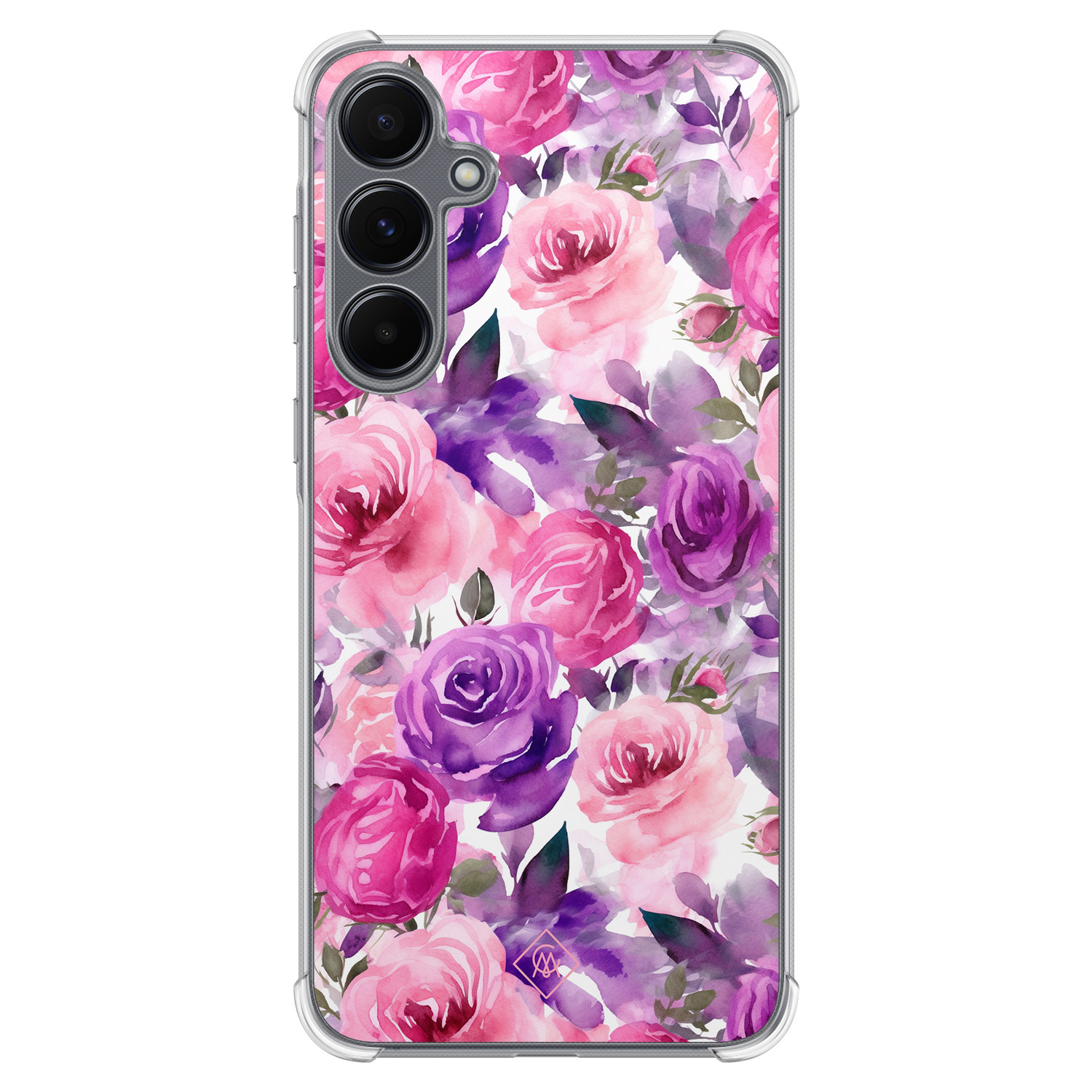 Samsung Galaxy A55 shockproof hoesje - Rosy blooms