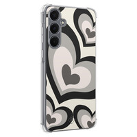 Casimoda Samsung Galaxy A55 shockproof hoesje - Hart swirl zwart