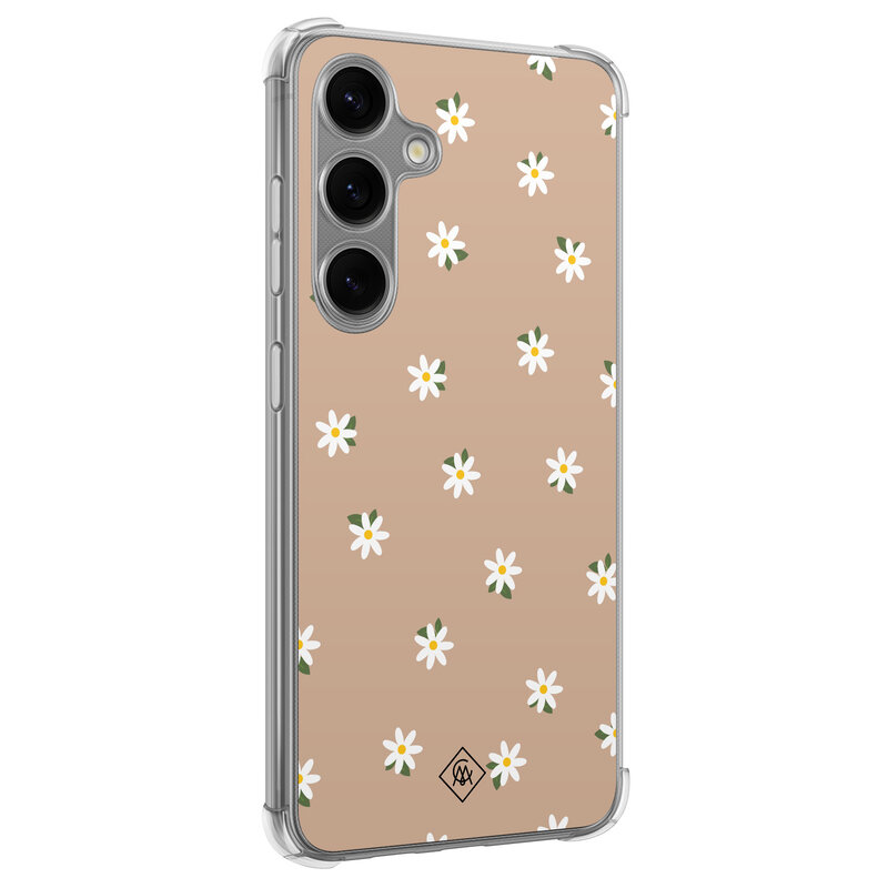 Casimoda Samsung Galaxy S24 shockproof hoesje - Sweet daisies