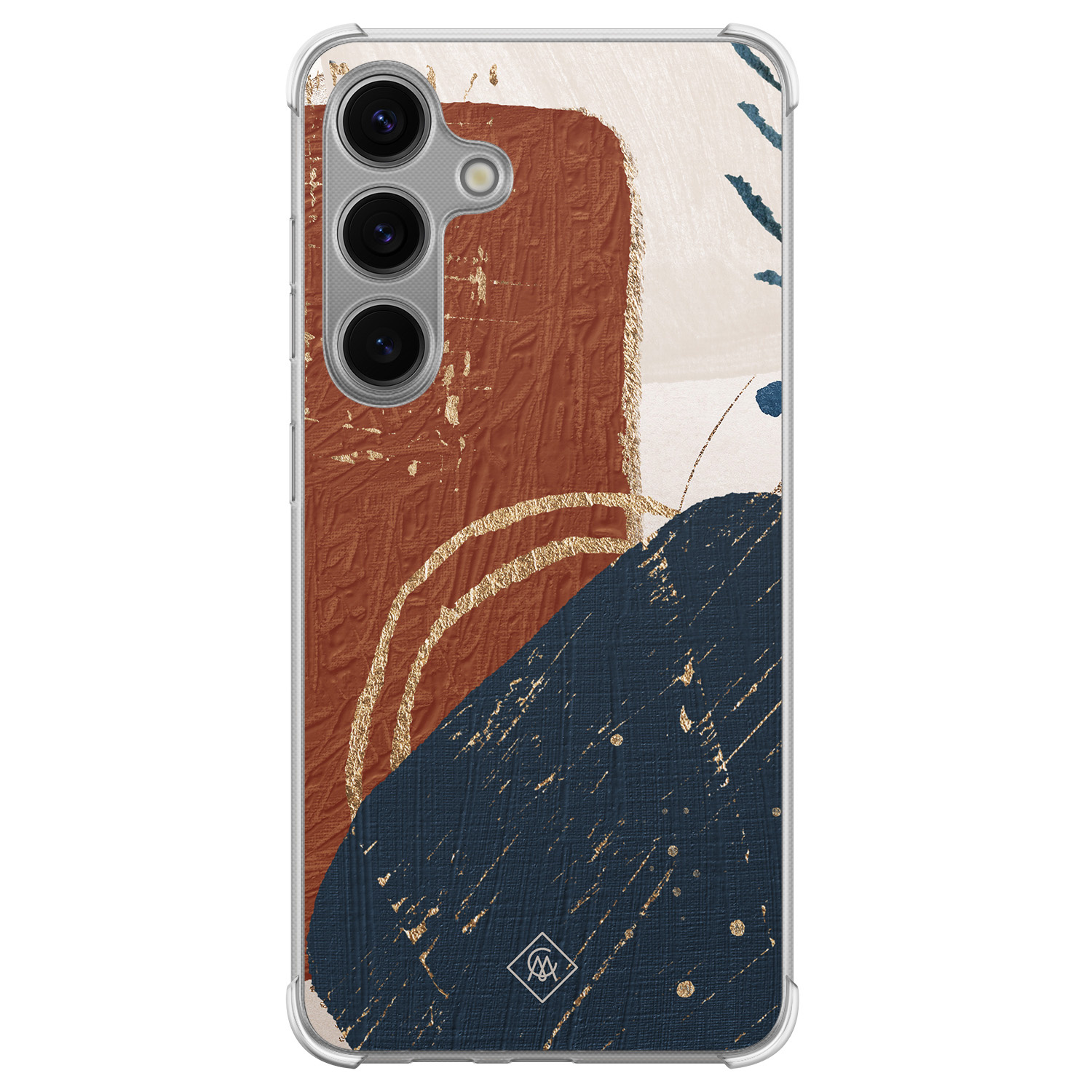 Samsung Galaxy S24 shockproof hoesje - Abstract terracotta