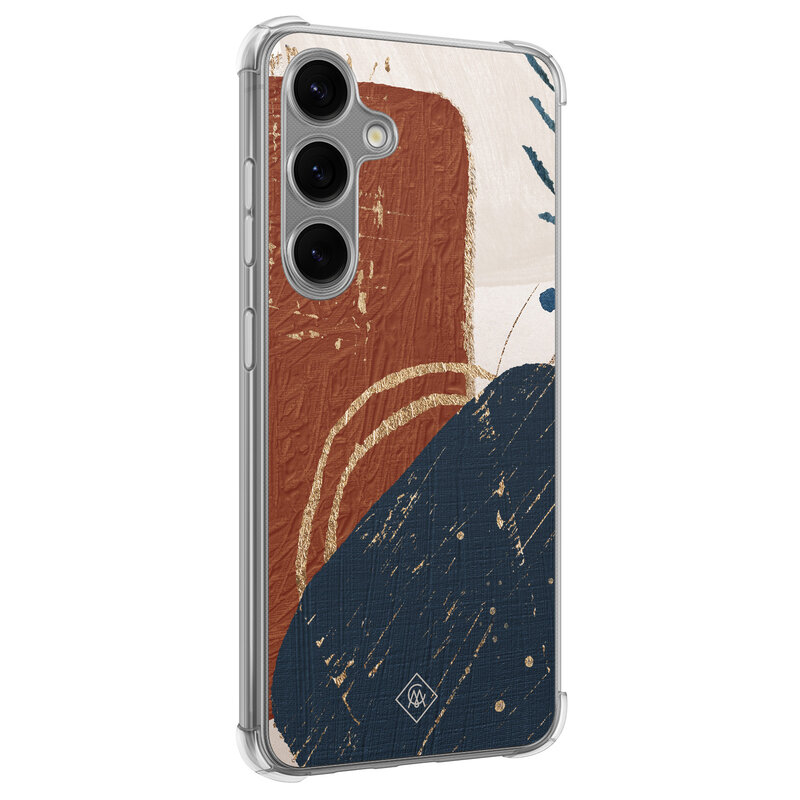 Casimoda Samsung Galaxy S24 shockproof hoesje - Abstract terracotta