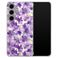Casimoda Samsung Galaxy S24 shockproof hoesje - Floral violet