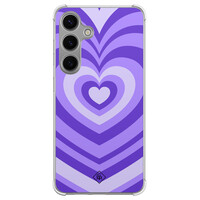 Casimoda Samsung Galaxy S24 shockproof hoesje - Hart swirl paars