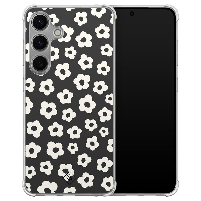 Casimoda Samsung Galaxy S24 shockproof hoesje - Retro bloempjes