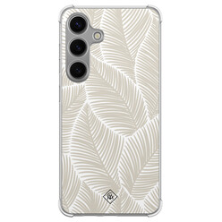 Casimoda Samsung Galaxy S24 shockproof hoesje - Palmy leaves beige