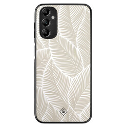 Casimoda Samsung Galaxy A14 hoesje - Palmy leaves beige