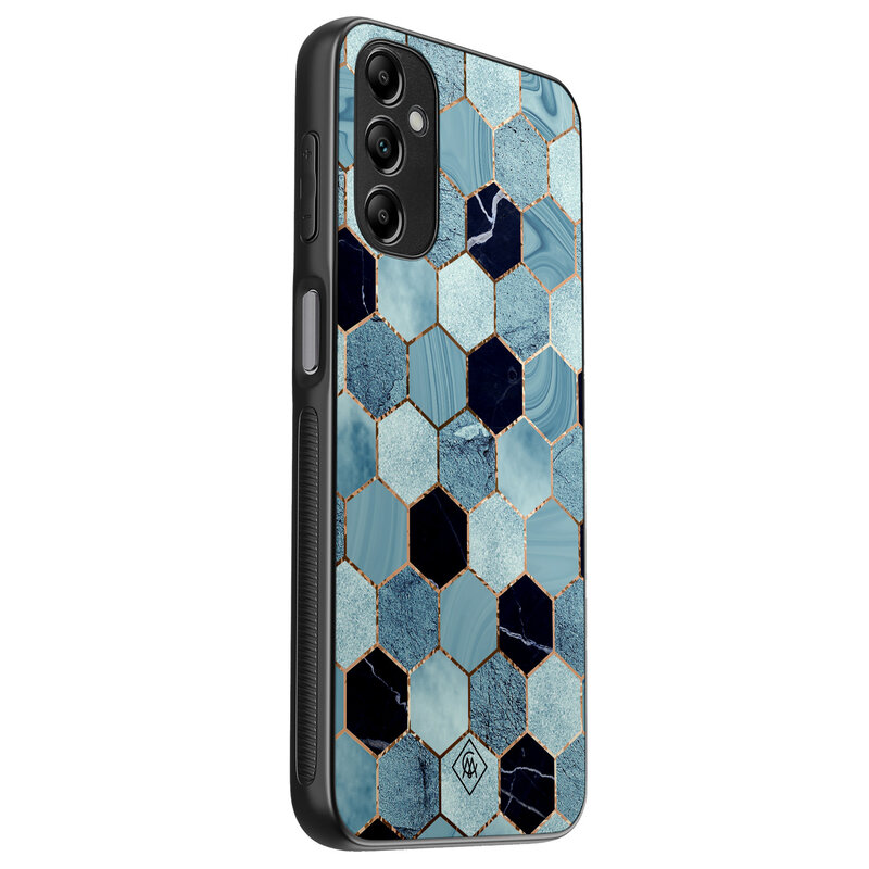 Casimoda Samsung Galaxy A14 hoesje - Blue cubes