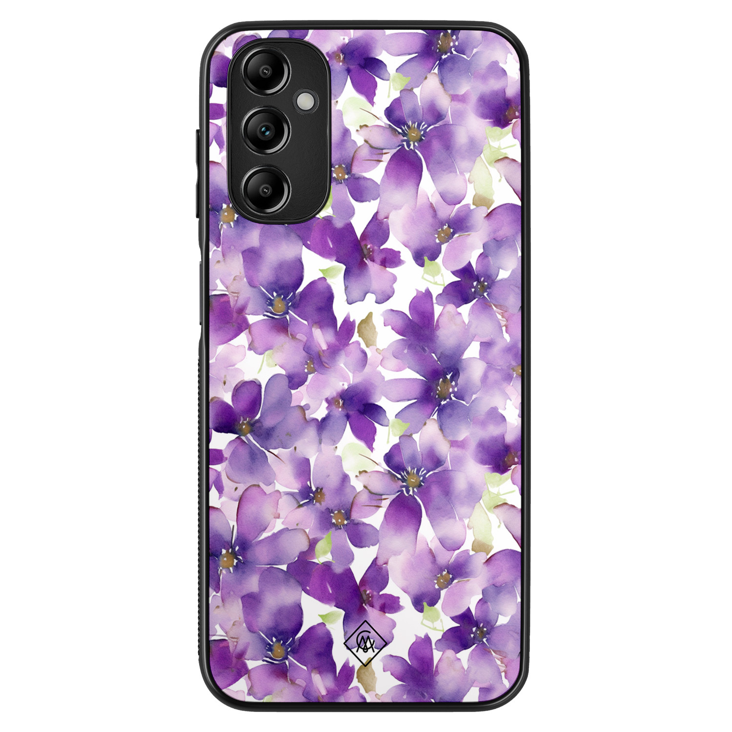 Samsung Galaxy A14 hoesje - Floral violet