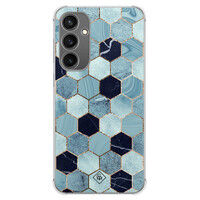 Casimoda Samsung Galaxy S23 FE shockproof hoesje - Blue cubes