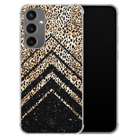 Casimoda Samsung Galaxy S23 FE shockproof hoesje - Chevron luipaard