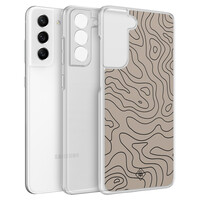 Casimoda Samsung Galaxy S21 FE hybride hoesje - Abstract lines