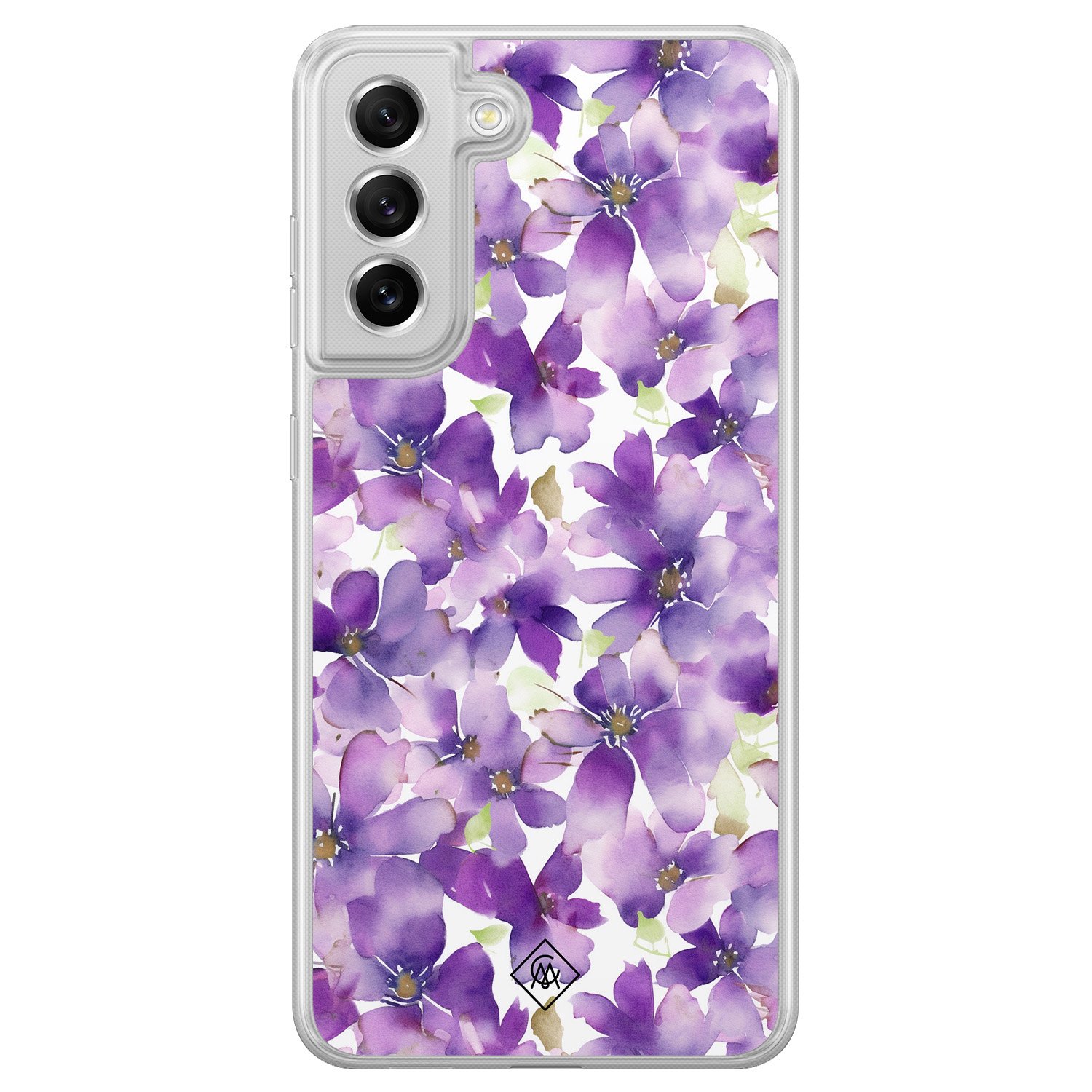 Samsung Galaxy S21 FE hybride hoesje - Floral violet