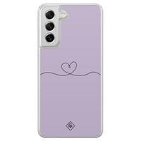 Casimoda Samsung Galaxy S21 FE hybride hoesje - Hart lila