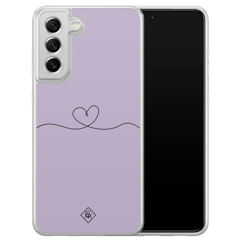 Casimoda Samsung Galaxy S21 FE hybride hoesje - Hart lila