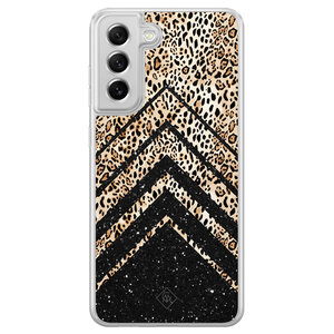 Casimoda Samsung Galaxy S21 FE hybride hoesje - Chevron luipaard