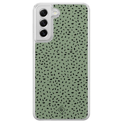 Casimoda Samsung Galaxy S21 FE hybride hoesje - Green confetti