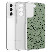 Casimoda Samsung Galaxy S21 FE hybride hoesje - Green confetti